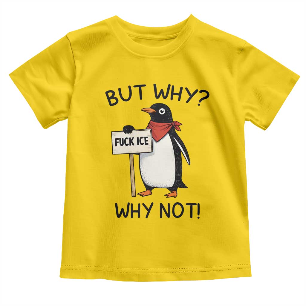 Fck ICE Toddler T Shirt Nihilist Penguin Anti-Government Meme