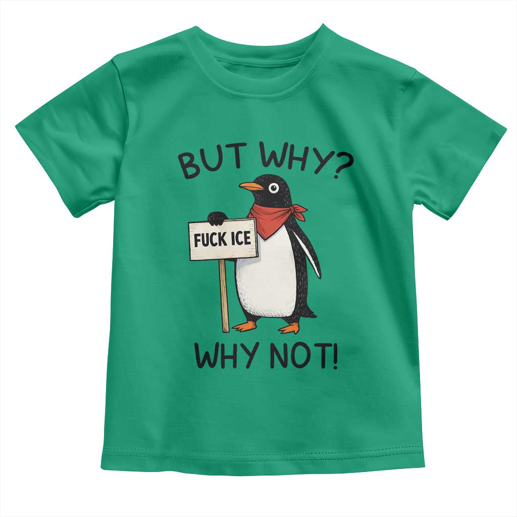 Fck ICE Toddler T Shirt Nihilist Penguin Anti-Government Meme