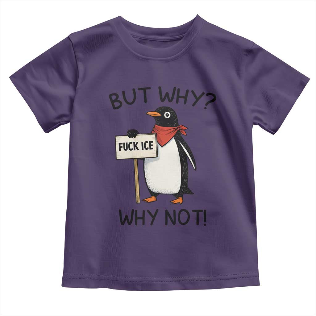 Fck ICE Toddler T Shirt Nihilist Penguin Anti-Government Meme