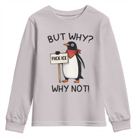 Fck ICE Youth Sweatshirt Nihilist Penguin Anti-Government Meme
