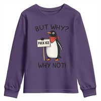 Fck ICE Youth Sweatshirt Nihilist Penguin Anti-Government Meme