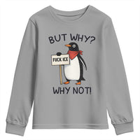 Fck ICE Youth Sweatshirt Nihilist Penguin Anti-Government Meme