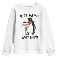 Fck ICE Youth Sweatshirt Nihilist Penguin Anti-Government Meme