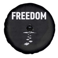 Penguin Freedom Spare Tire Cover Funny Nihilist Penguin Hiking Mountains