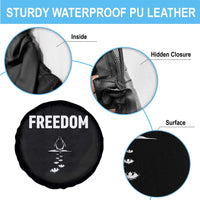 Penguin Freedom Spare Tire Cover Funny Nihilist Penguin Hiking Mountains