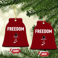 Penguin Freedom Ceramic Ornament Funny Nihilist Penguin Hiking Mountains