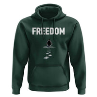 Penguin Freedom Hoodie Funny Nihilist Penguin Hiking Mountains