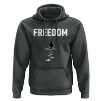 Penguin Freedom Hoodie Funny Nihilist Penguin Hiking Mountains