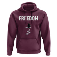 Penguin Freedom Hoodie Funny Nihilist Penguin Hiking Mountains
