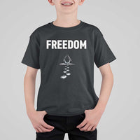 Penguin Freedom T Shirt For Kid Funny Nihilist Penguin Hiking Mountains