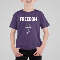 Penguin Freedom T Shirt For Kid Funny Nihilist Penguin Hiking Mountains