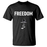 Penguin Freedom T Shirt Funny Nihilist Penguin Hiking Mountains