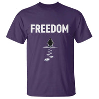 Penguin Freedom T Shirt Funny Nihilist Penguin Hiking Mountains