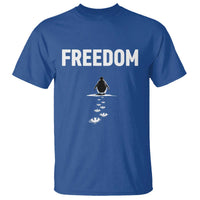 Penguin Freedom T Shirt Funny Nihilist Penguin Hiking Mountains