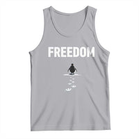 Penguin Freedom Tank Top Funny Nihilist Penguin Hiking Mountains