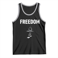 Penguin Freedom Tank Top Funny Nihilist Penguin Hiking Mountains