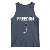 Penguin Freedom Tank Top Funny Nihilist Penguin Hiking Mountains