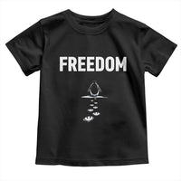Penguin Freedom Toddler T Shirt Funny Nihilist Penguin Hiking Mountains