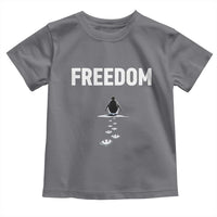 Penguin Freedom Toddler T Shirt Funny Nihilist Penguin Hiking Mountains