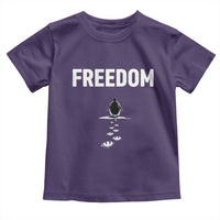 Penguin Freedom Toddler T Shirt Funny Nihilist Penguin Hiking Mountains