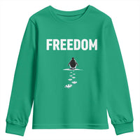 Penguin Freedom Youth Sweatshirt Funny Nihilist Penguin Hiking Mountains