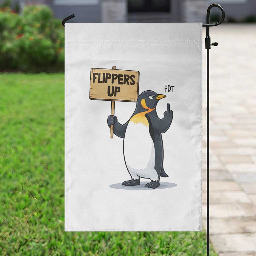 Penguins Resist Garden Flag Flippers Up Protest