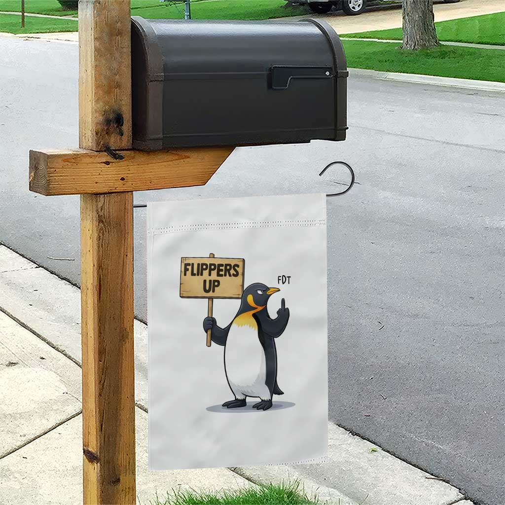 Penguins Resist Garden Flag Flippers Up Protest