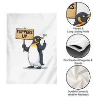 Penguins Resist Garden Flag Flippers Up Protest