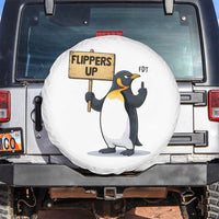 Penguins Resist Spare Tire Cover Flippers Up Protest