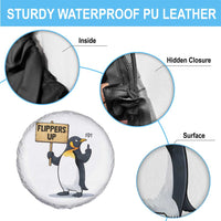 Penguins Resist Spare Tire Cover Flippers Up Protest