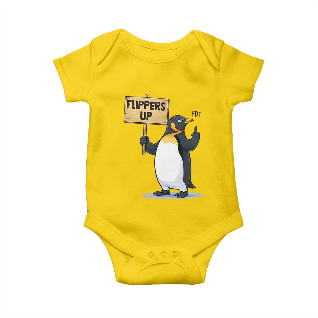 Penguins Resist Baby Onesie Flippers Up Protest