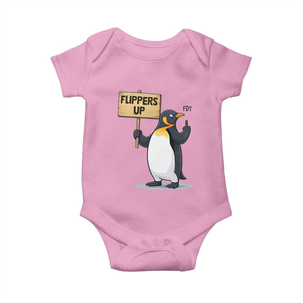 Penguins Resist Baby Onesie Flippers Up Protest