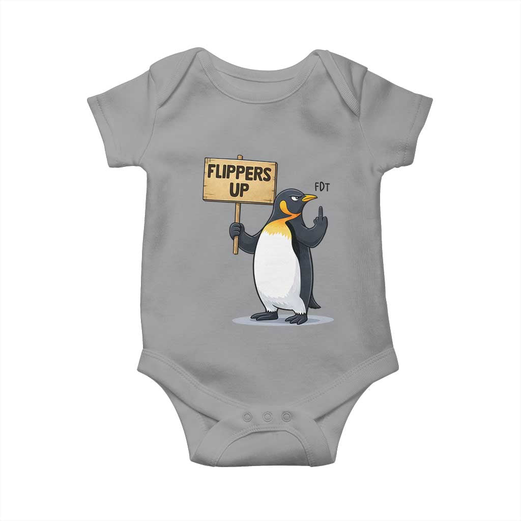 Penguins Resist Baby Onesie Flippers Up Protest