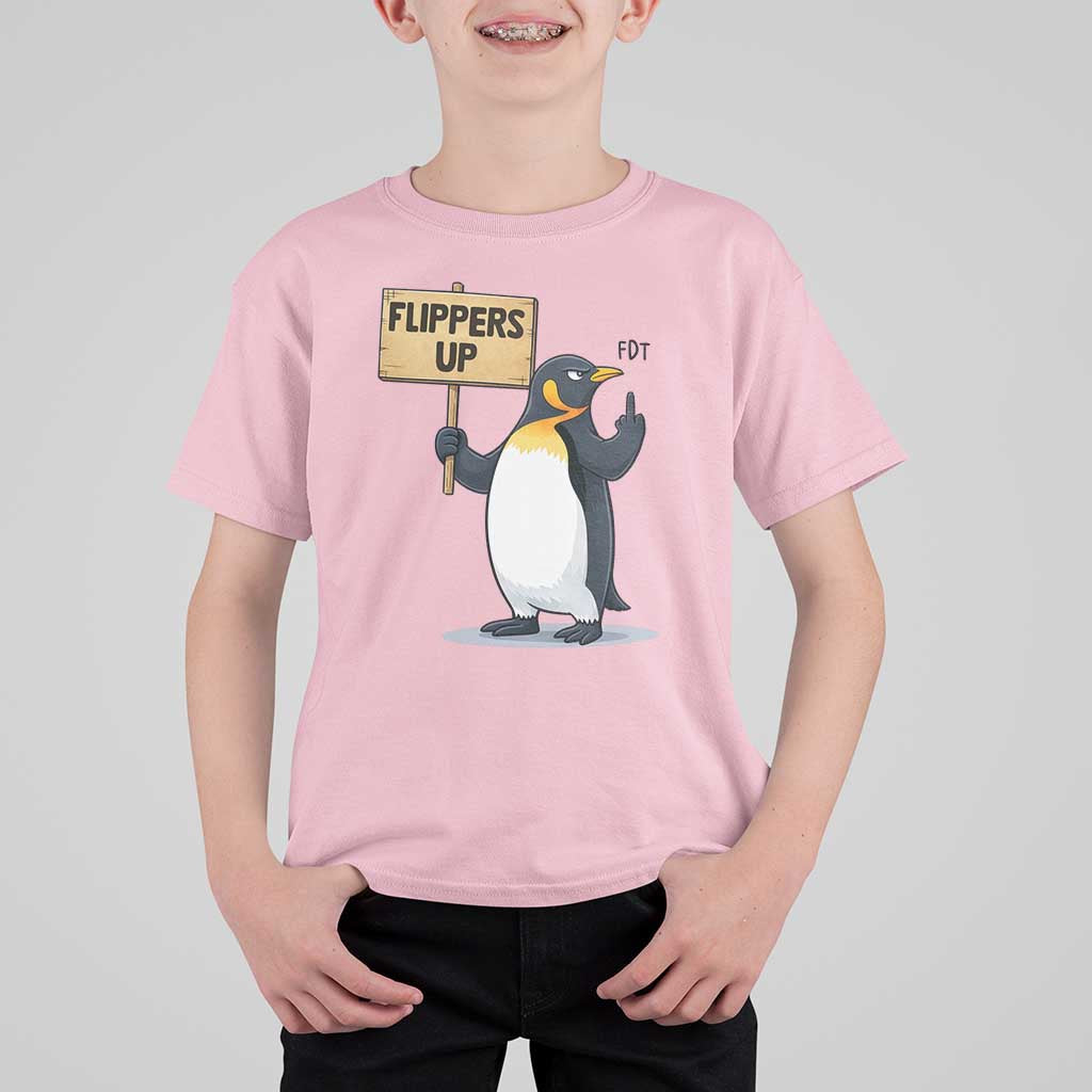 Penguins Resist T Shirt For Kid Flippers Up Protest