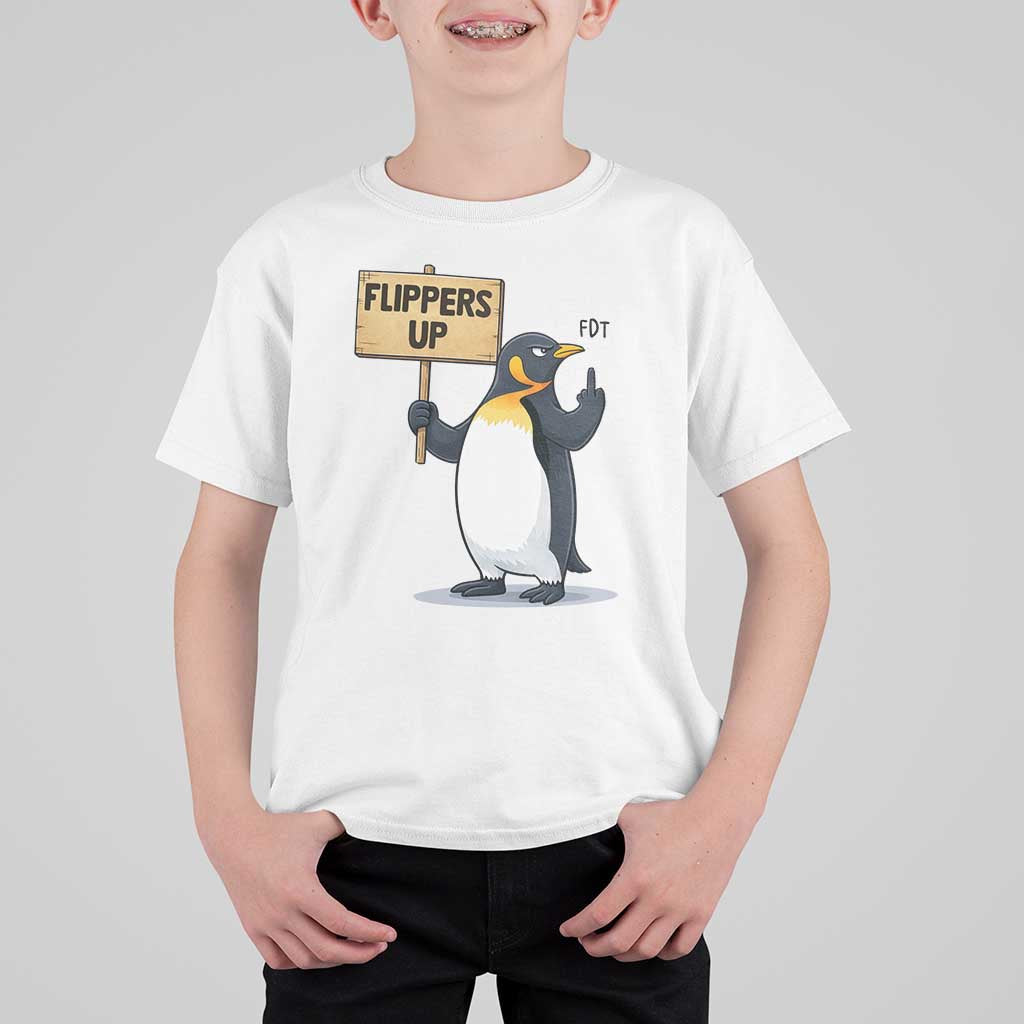 Penguins Resist T Shirt For Kid Flippers Up Protest