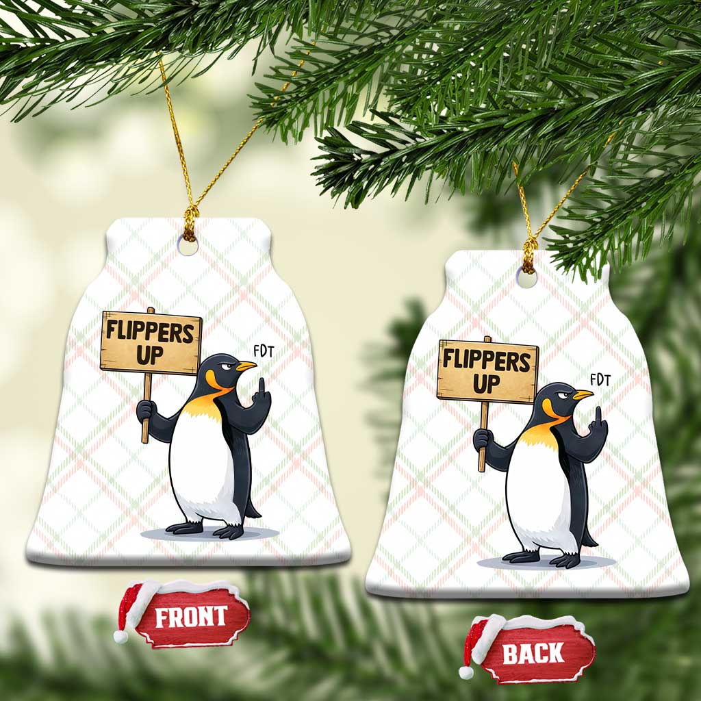 Penguins Resist Ceramic Ornament Flippers Up Protest
