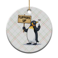 Penguins Resist Ceramic Ornament Flippers Up Protest