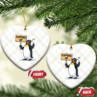 Penguins Resist Ceramic Ornament Flippers Up Protest