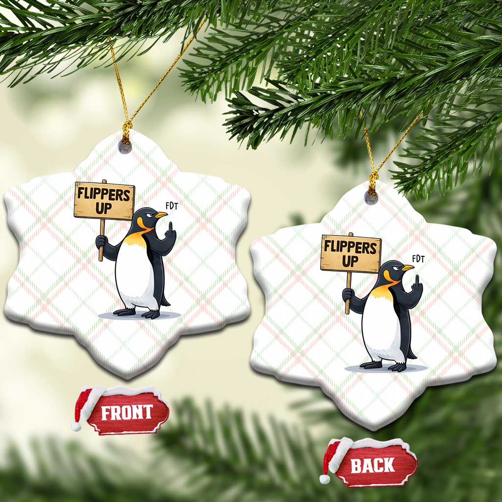 Penguins Resist Ceramic Ornament Flippers Up Protest