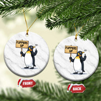 Penguins Resist Ceramic Ornament Flippers Up Protest