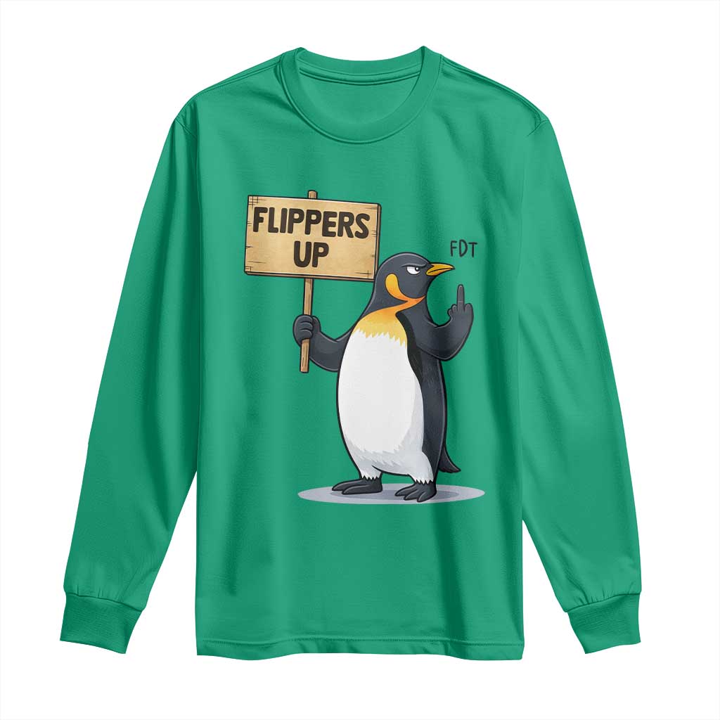Penguins Resist Long Sleeve Shirt Flippers Up Protest