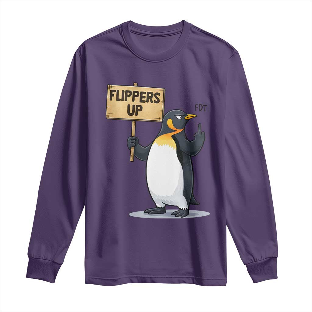 Penguins Resist Long Sleeve Shirt Flippers Up Protest