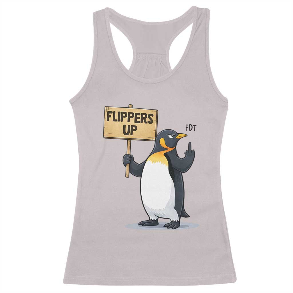 Penguins Resist Racerback Tank Top Flippers Up Protest
