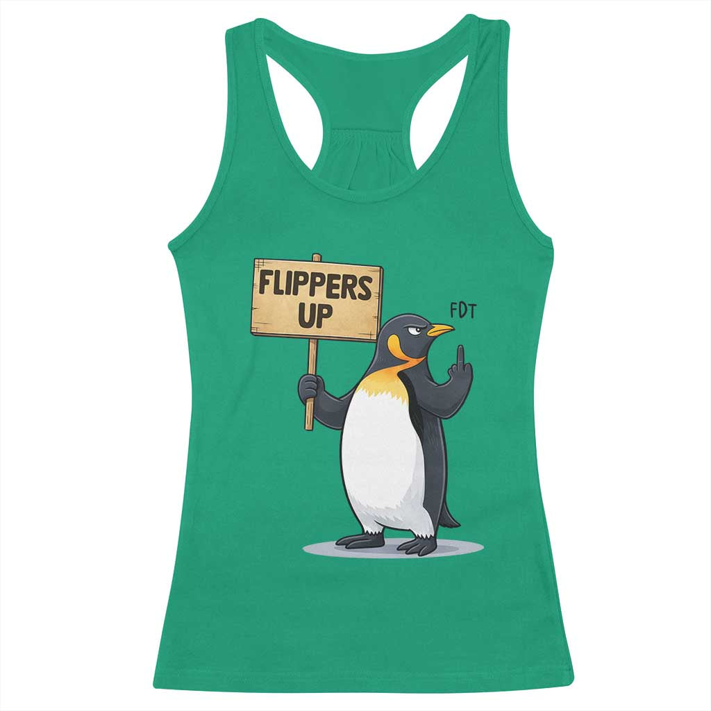 Penguins Resist Racerback Tank Top Flippers Up Protest