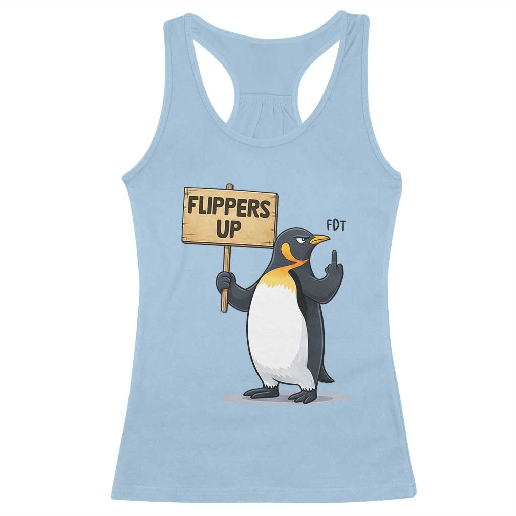 Penguins Resist Racerback Tank Top Flippers Up Protest
