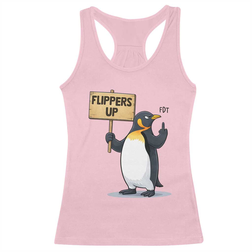 Penguins Resist Racerback Tank Top Flippers Up Protest