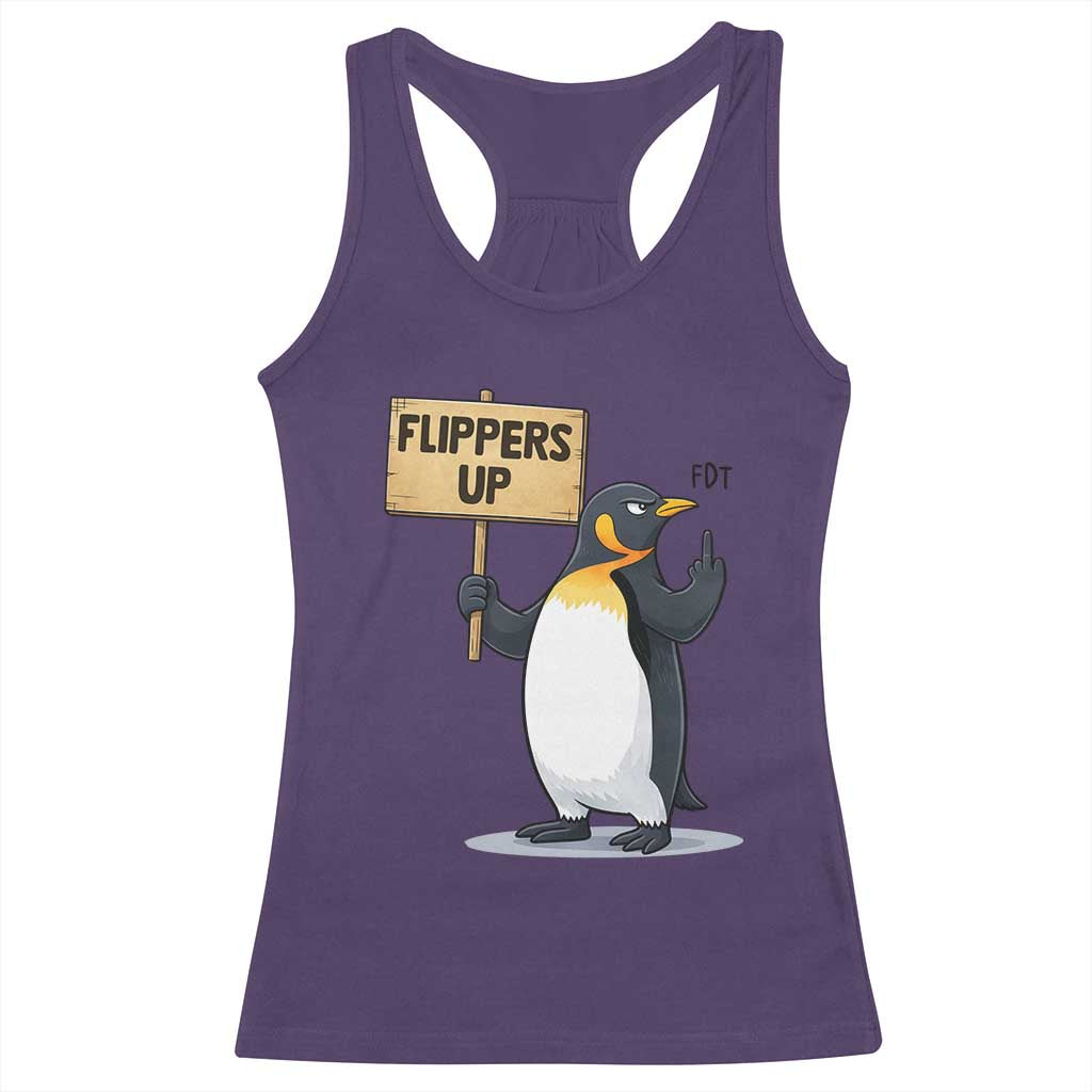 Penguins Resist Racerback Tank Top Flippers Up Protest