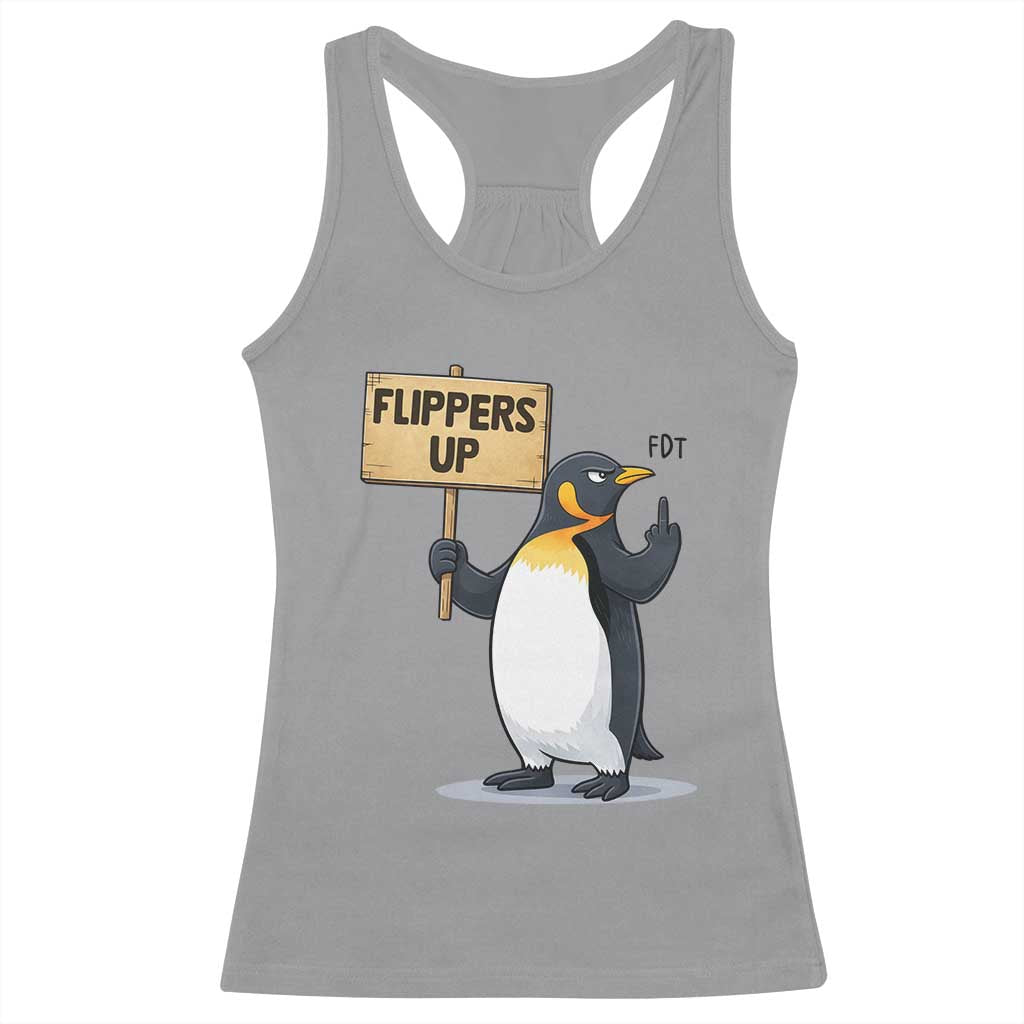 Penguins Resist Racerback Tank Top Flippers Up Protest