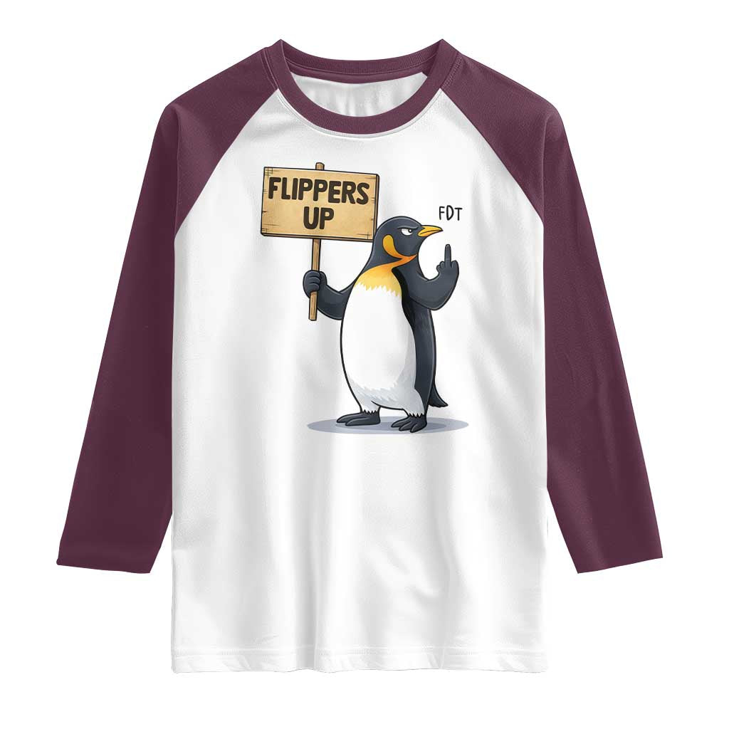 Penguins Resist Raglan Shirt Flippers Up Protest