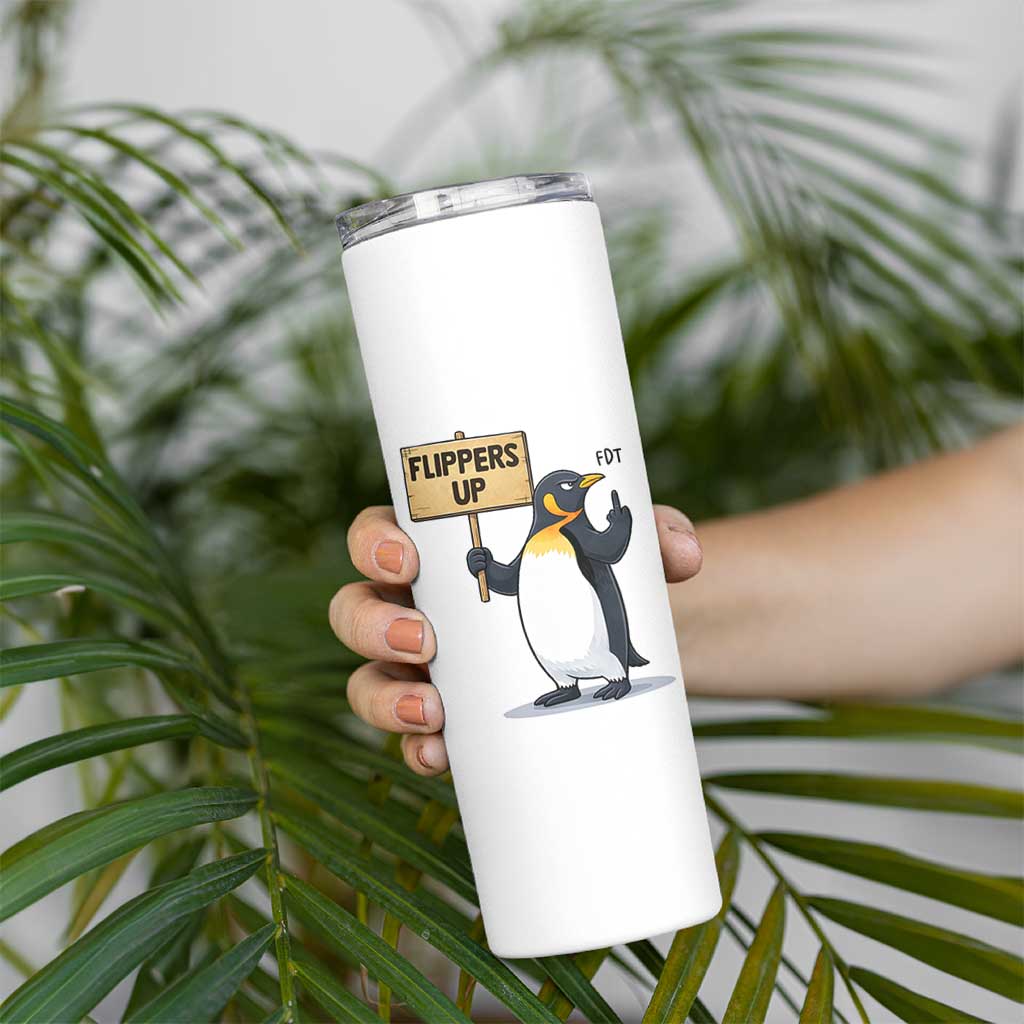Penguins Resist Skinny Tumbler Flippers Up Protest
